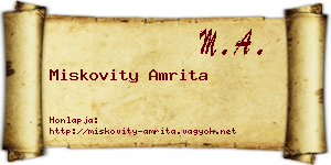 Miskovity Amrita névjegykártya
